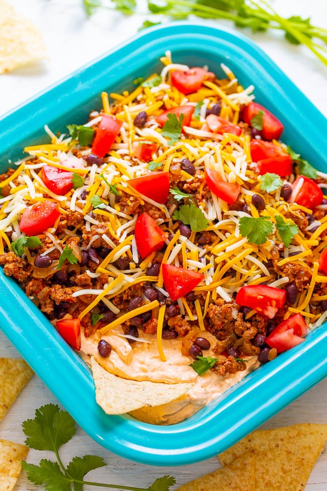 Layered Beef Taco Dip | Ground Beef Recipes | POPSUGAR Family Photo 17