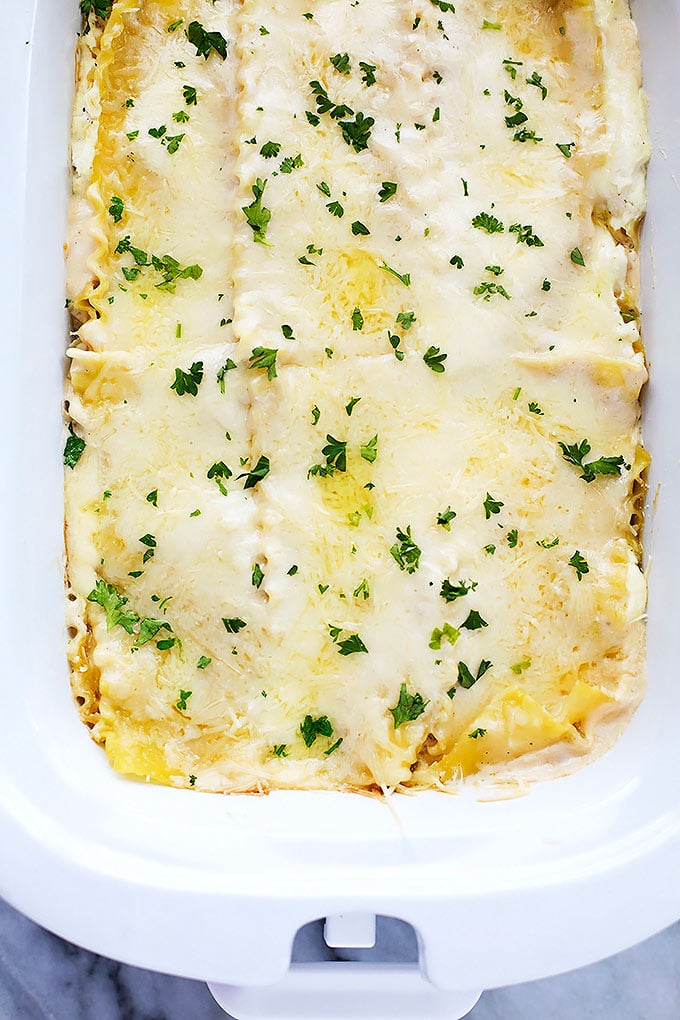 Slow-Cooker 3-Cheese Chicken Lasagna