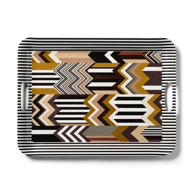 Missoni Zig Zag Stripe Patchwork-Print Melamine Serving Tray With Handles