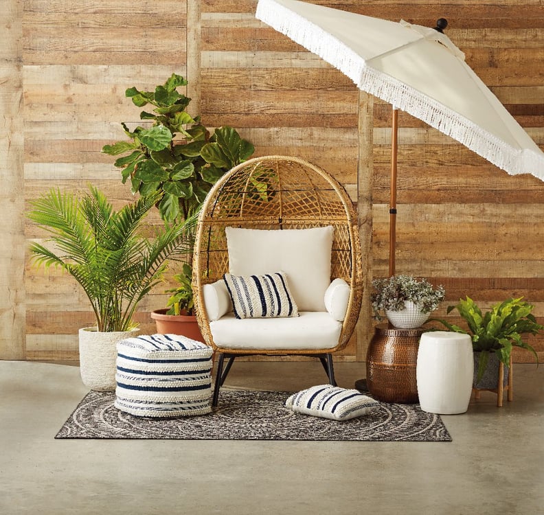 A Statement Chair: Better Homes and Gardens Ventura Boho Stationary Wicker Egg Chair