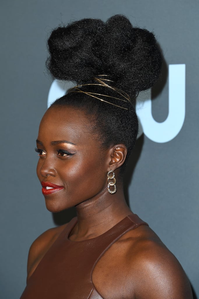 Lupita Nyong'o's Hair Detail at the Critics' Choice Awards