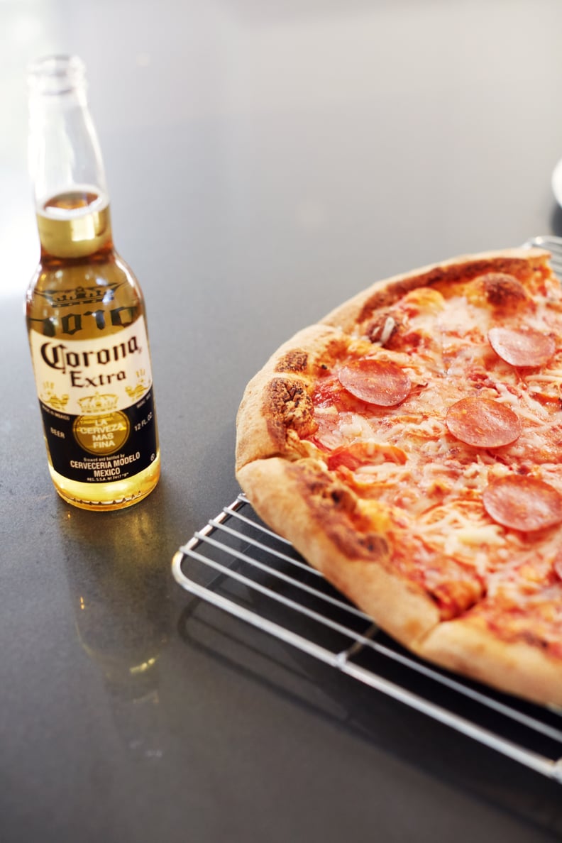 Cook a pizza over the barbecue.