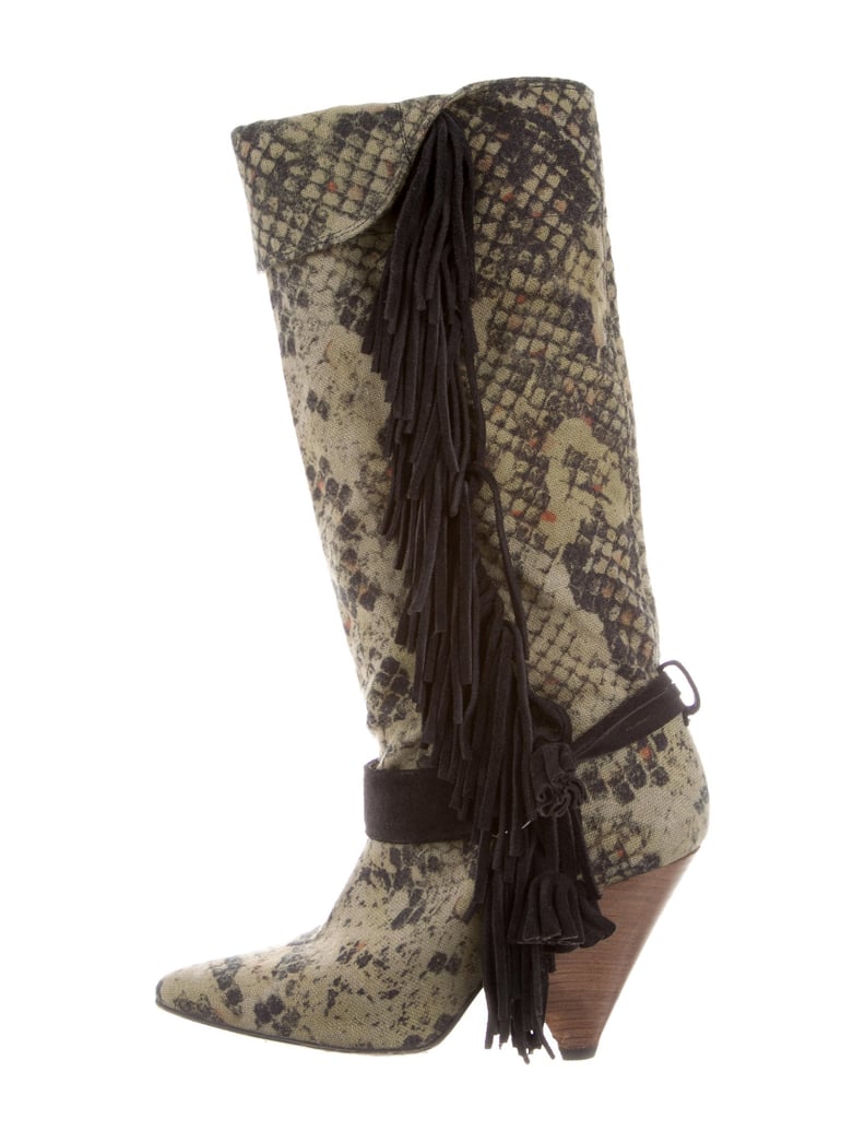 Isabel Marant Canvas Fringe Boots