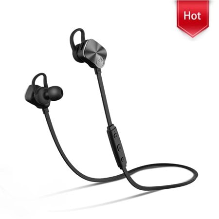 The Mpow Bluetooth Headphones ($21) were designed with the sports enthusiast in mind. The short wire between each earbud conveniently wraps around the back of your neck so you won't lose one while you're working up a sweat.