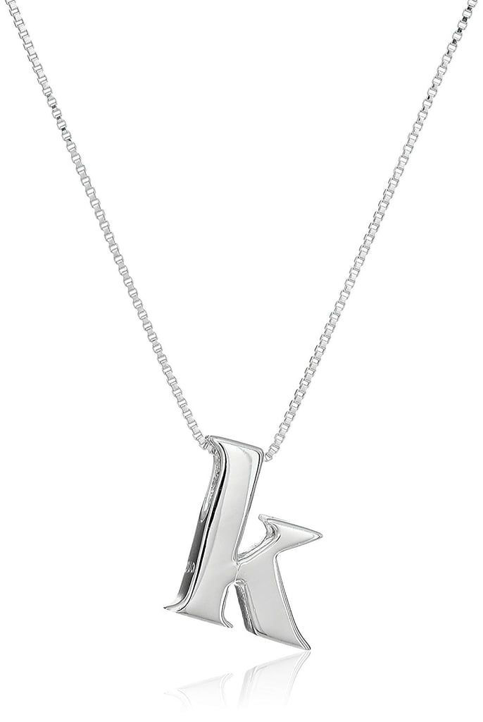 Amazon Essentials Sterling Silver Slide  Initial Pendant Necklace