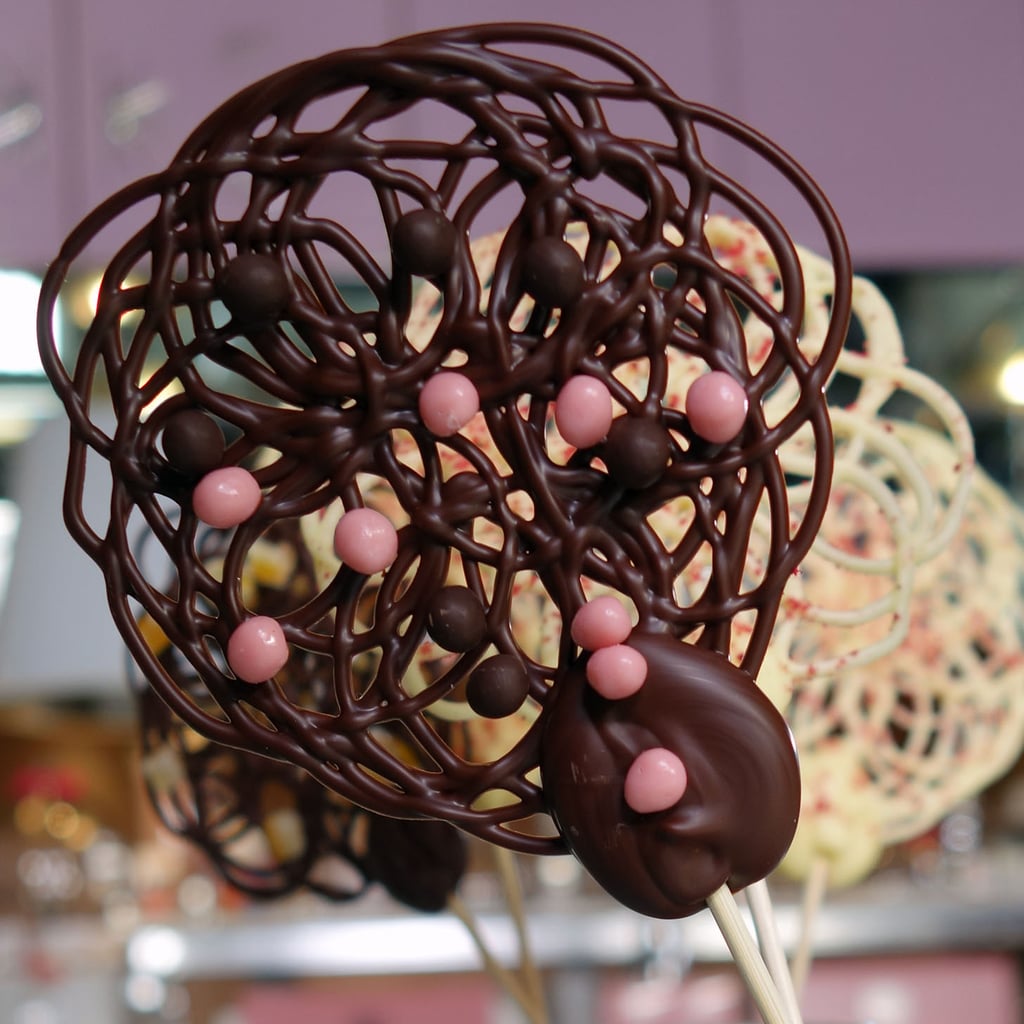 Chocolate-Lace Lollipops
