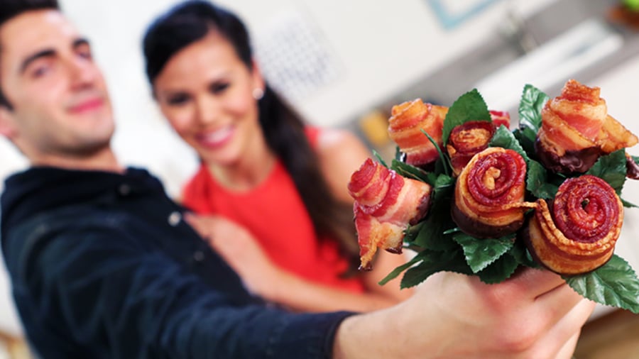 Make a Beautiful Bouquet of . . . Chocolate-Bacon Roses