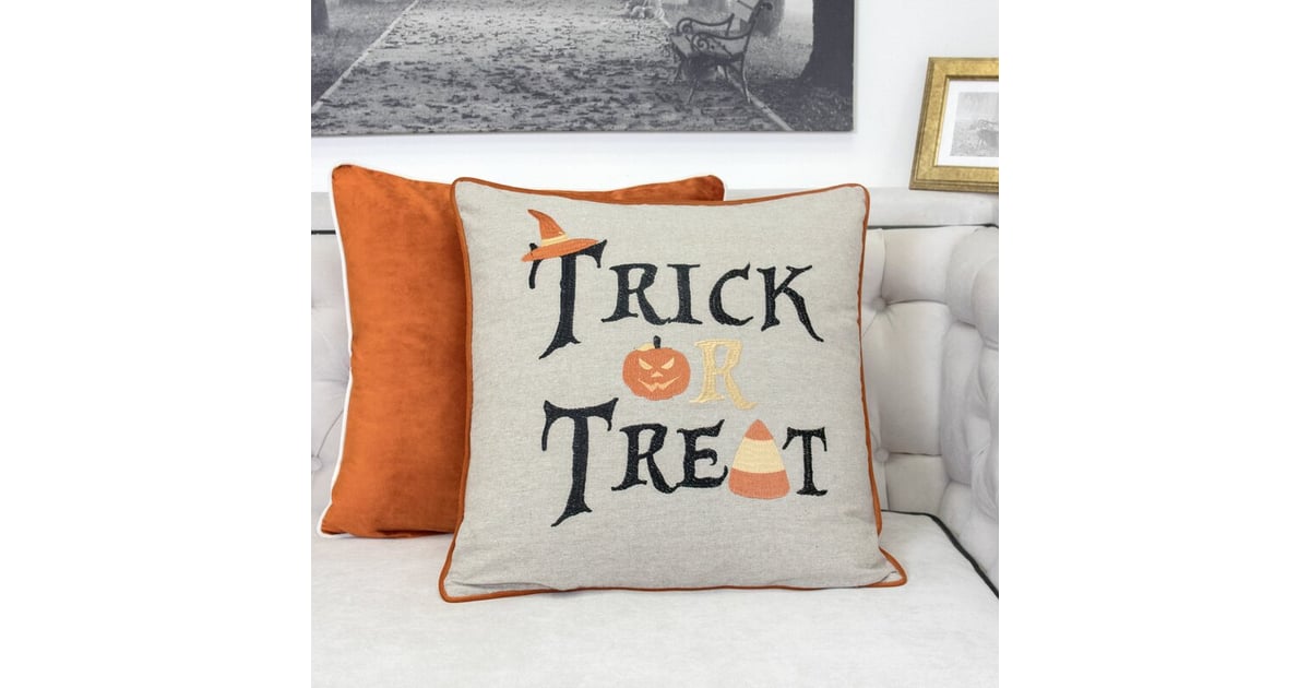 Selvidge Trick or Treat Velvet Throw Trick Or Treat Halloween Throw Pillow