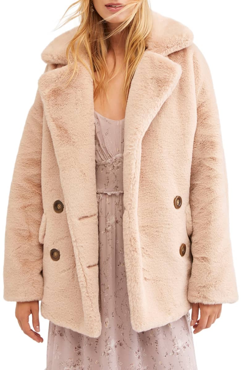 Free People Kate Faux Fur Coat