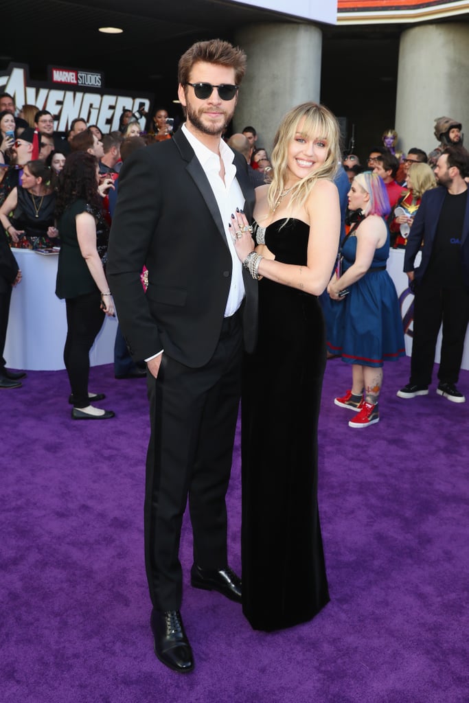 Miley Cyrus and Liam Hemsworth at Avengers Endgame Premiere