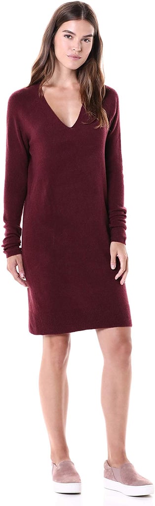 Daily Ritual Mid-Gauge Stretch V-Neck Sweater Dress