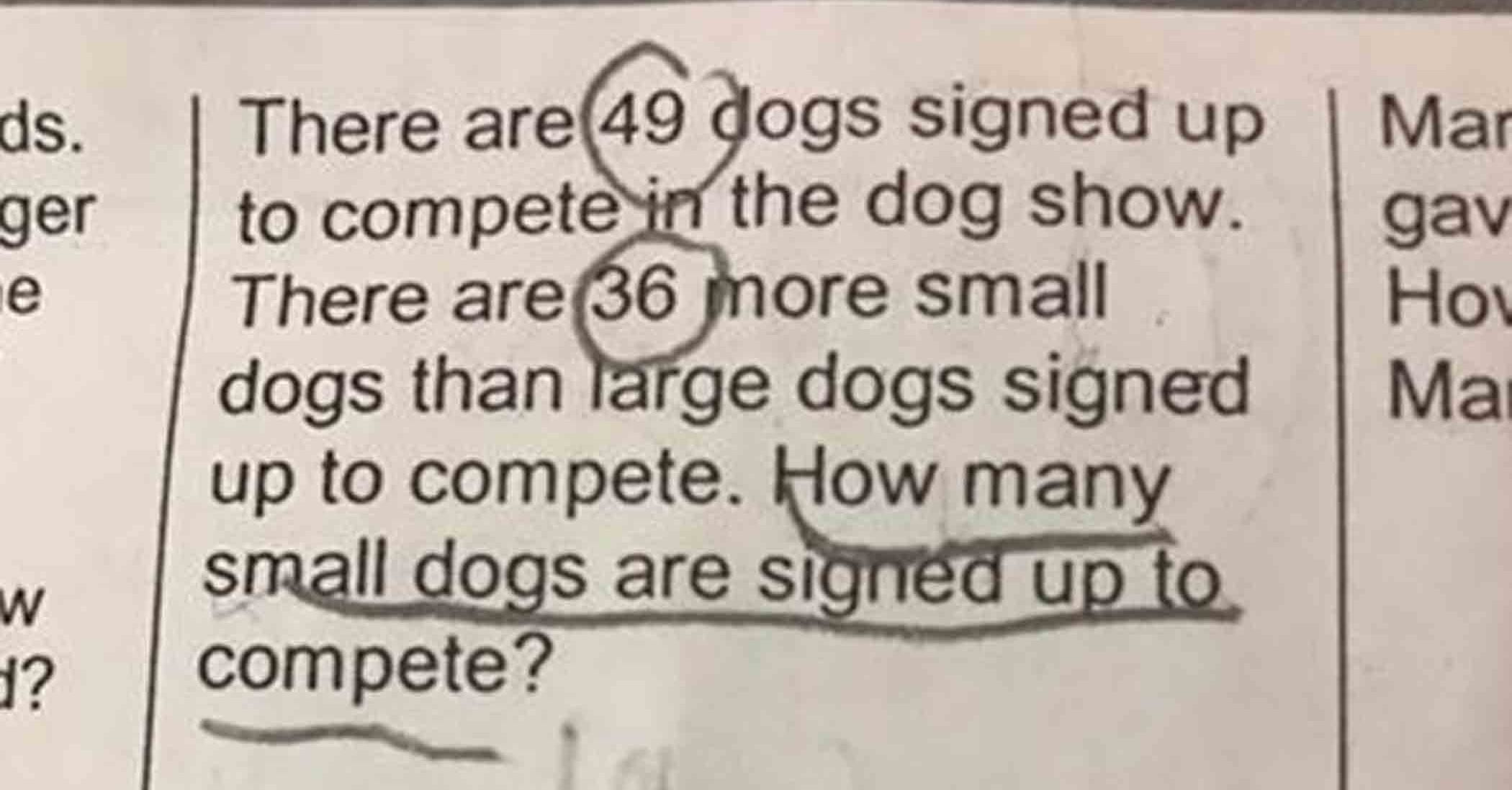 Hard Second Grade Math Problem | PS Family