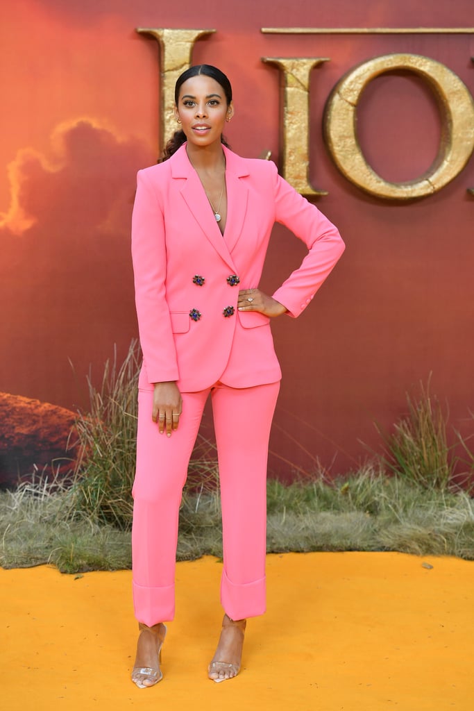 Pictured: Rochelle Humes at The Lion King premiere in London.