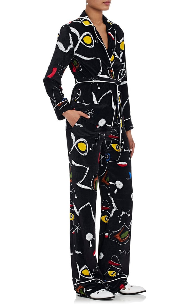 Lisa Perry Women's Belted Velvet Pajama Top and Bottom