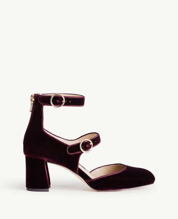 Ann Taylor Arielle Velvet Mary Jane Pumps