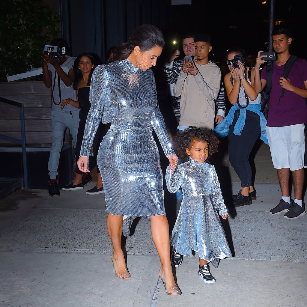 Kim Kardashian and North West in Matching Vetements Dresses