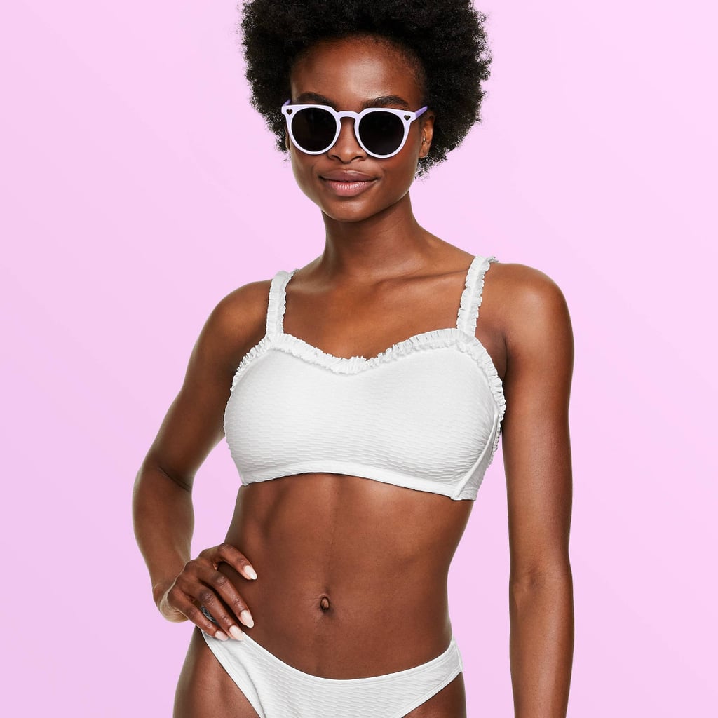 A White Bikini: Stoney Clover Lane x Target Sweetheart Bikini Top and Textured Scoop Bikini Bottom