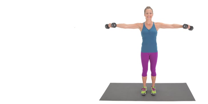 Side Arm Raises POPSUGAR Fitness