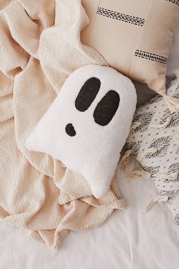 Ghost Sherpa Pillow Cute Halloween Pillows POPSUGAR Home Photo 2