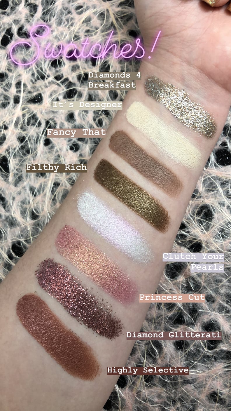 Too Faced Pretty Rich Diamond Light Eyeshadow Palette Swatches