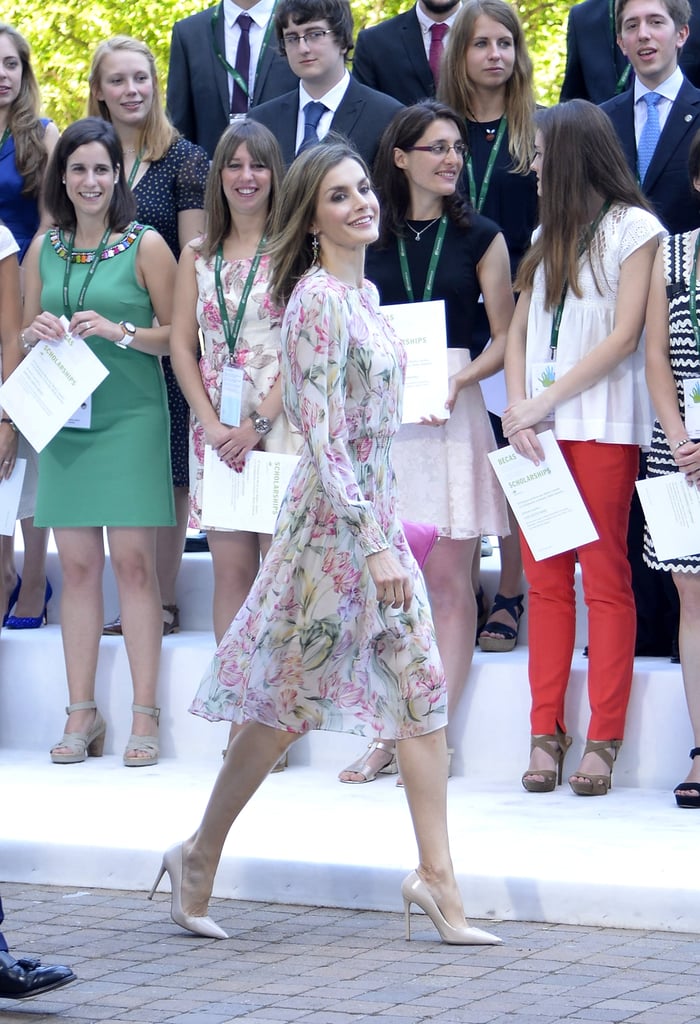 Queen Letizia attends a scholarships ceremony for the Iberdrola Foundation in Madrid, Spain.