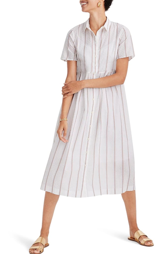 Madewell Stripe Midi Shirtdress