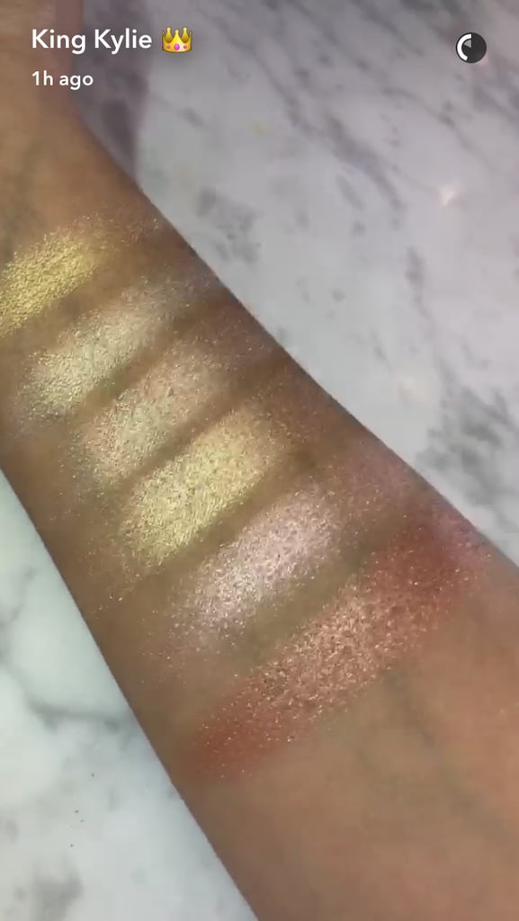 Kylie Jenner Launches Highlighter Swatches POPSUGAR Beauty