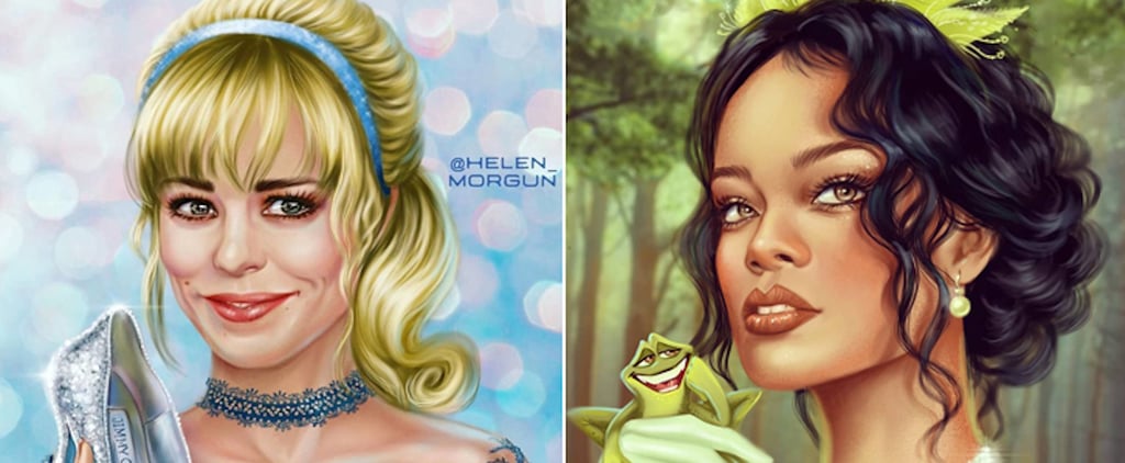 Your Favorite Celebrities Are Reimagined as Disney Princesses in This Stunning Art
