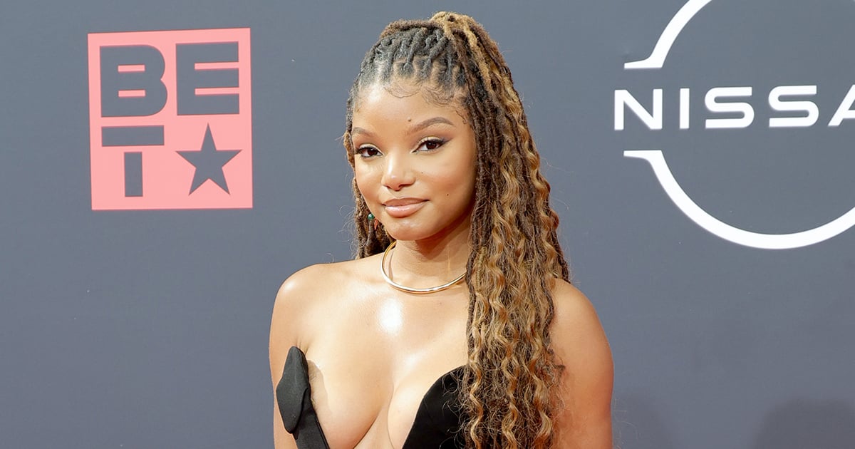 Halle Bailey Wears Corset and Cutout Skirt at the Guess Awards