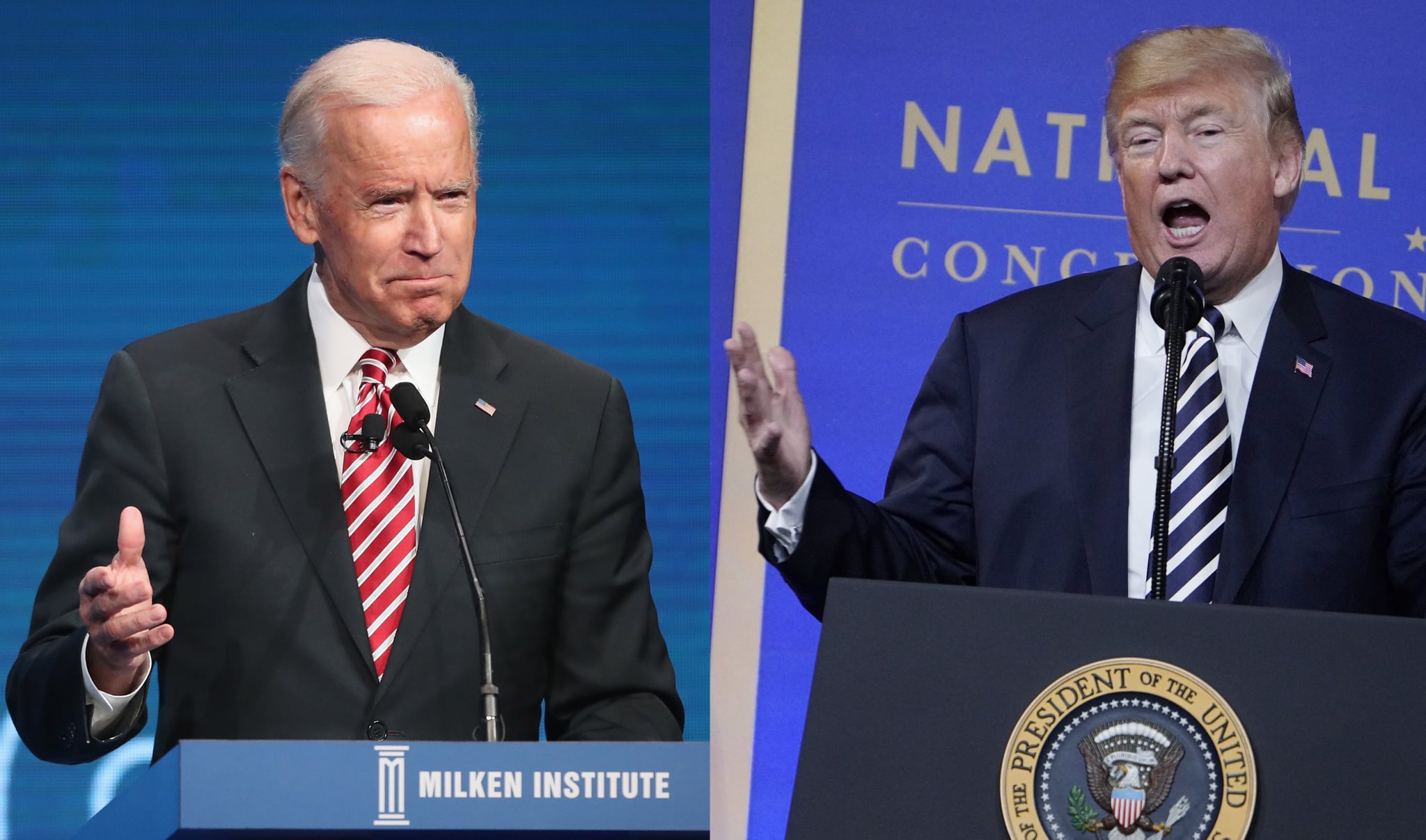 BEVERLY HILLS, CA - MAY 03:  Former U.S. Vice President Joe Biden speaks during the Milken Institute Global Conference 2017 at The Beverly Hilton Hotel on May 3, 2017 in Beverly Hills, California.  (Photo by Frederick M. Brown/Getty Images)