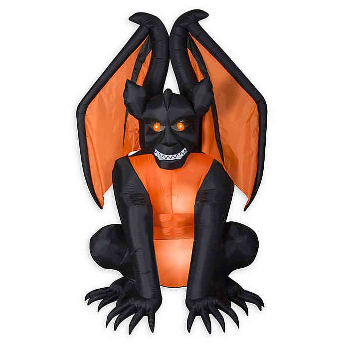 Inflatable Sitting Gargoyle 8 Foot Outdoor Halloween Decoration