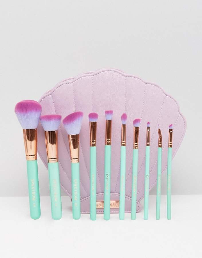 Spectrum The Glam Clam 10 Piece Brush Set