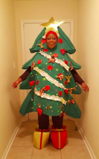 The Christmas Tree Costume ($79) is too good.