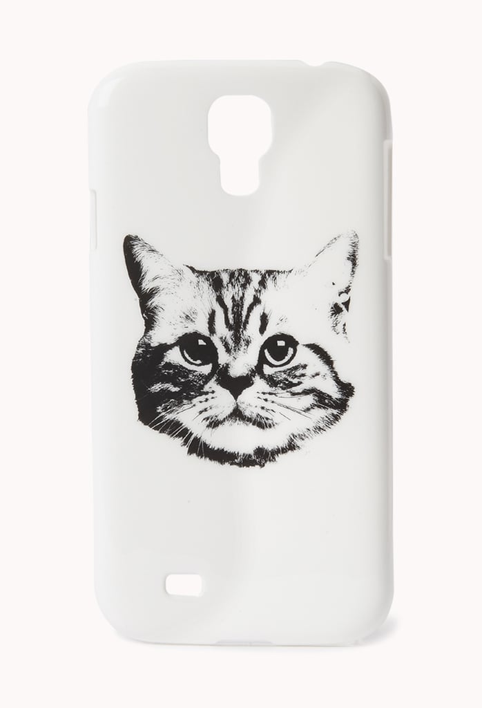 Skip an overly colorful case and opt for a monochromatic case ($4, originally $8) that packs some major cattitude.