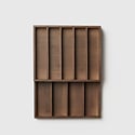 Marie Kondo Kocha Brown Narrow 2-Tier Bamboo Flatware Tray