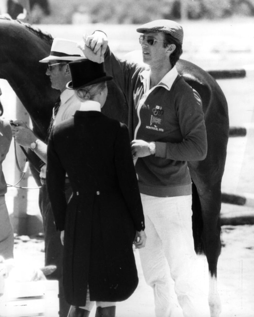 Princess Anne and Mark Phillips at the Olympics in 1976