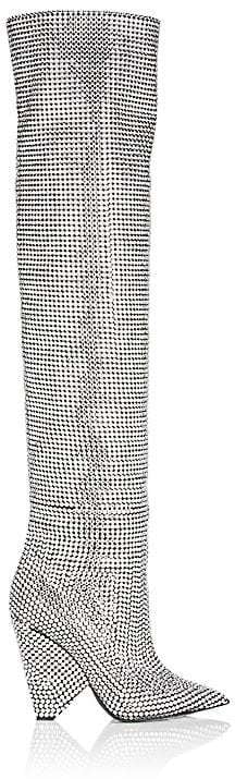 Saint Laurent Niki Embellished Over-The-Knee Boots
