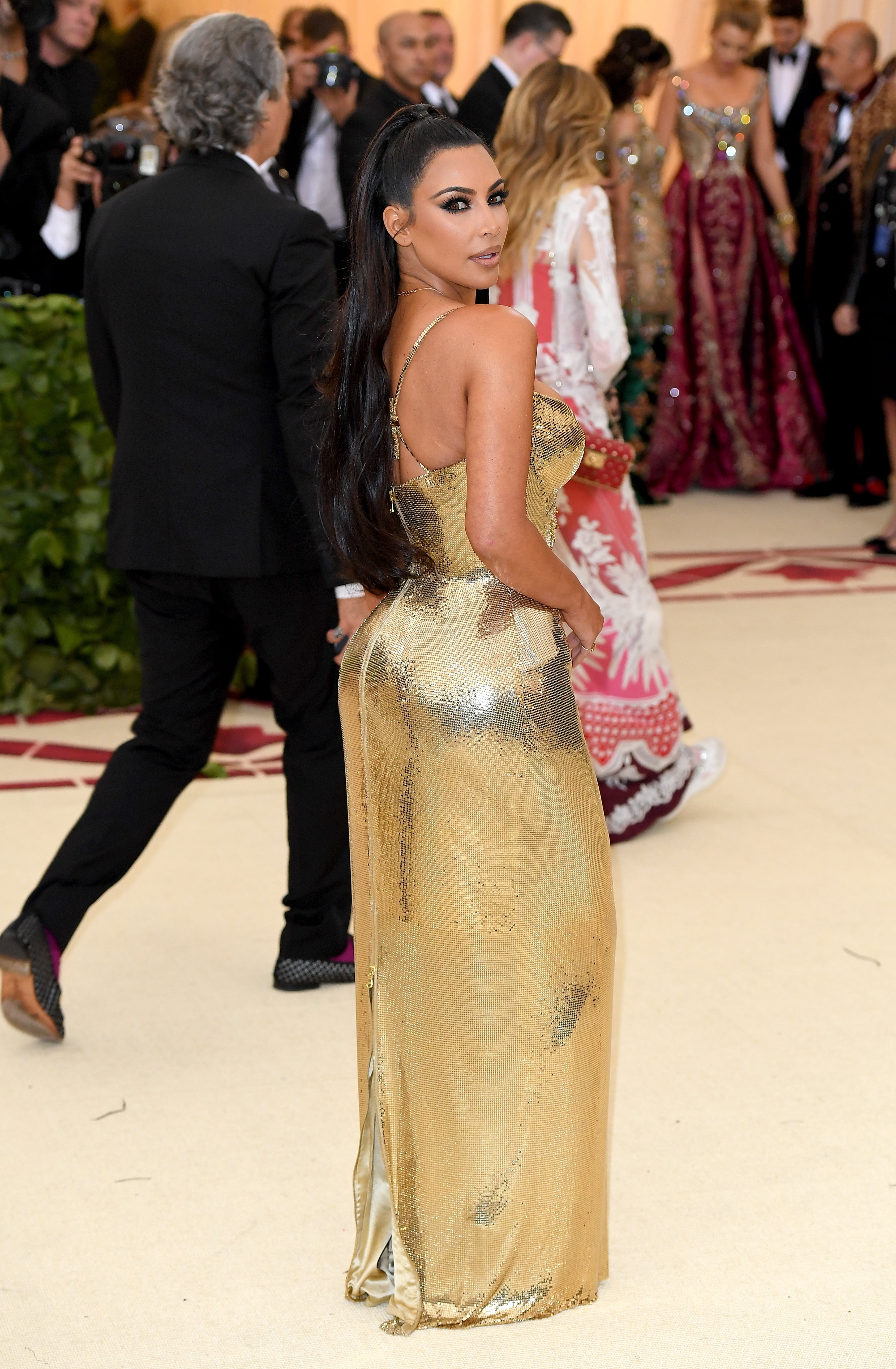 Kim Kardashian Versace Dress at the 2018 Met Gala POPSUGAR Fashion
