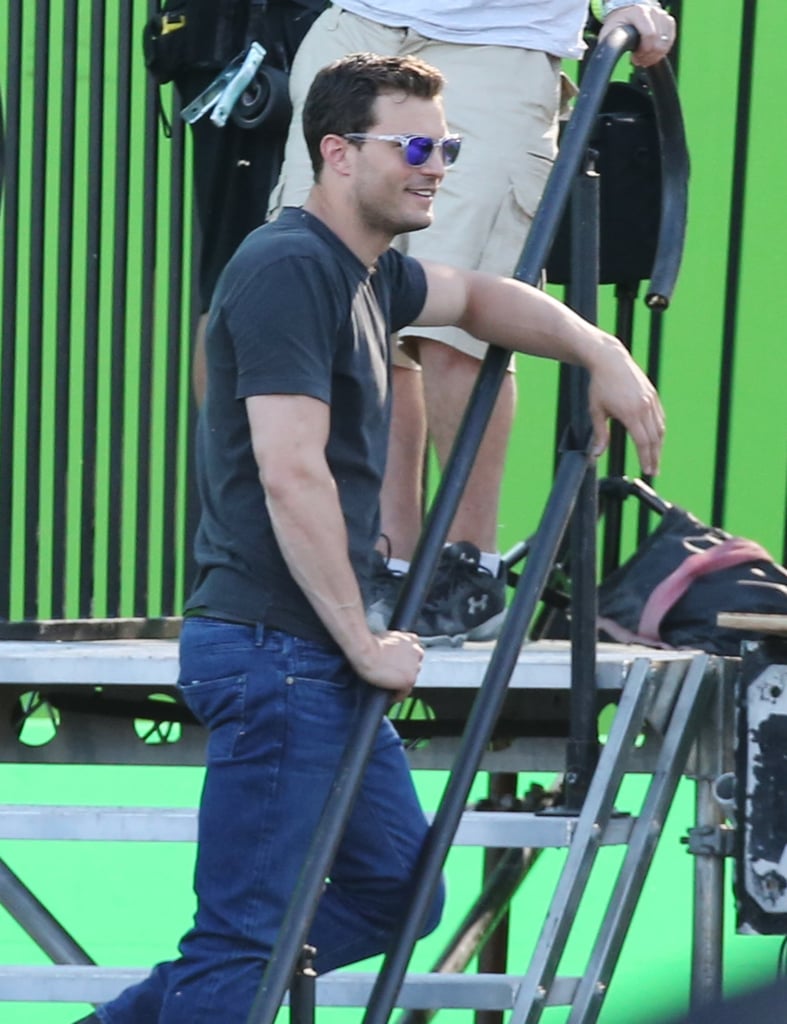 Fifty Shades Darker Jamie Dornan Set Pictures Popsugar Entertainment 