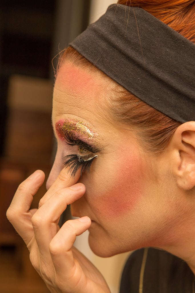 PS: What are your beauty must haves as Fauxnique?
F: Lashes, lashes, and lashes. I go to a place in my neighborhood called the Wig Factory, and I get the biggest ones I can find, which cost me like $3. I recycle mine and use them a few times each. But don't get pinkeye! I clean my lashes with alcohol every time. I also like highlighter. I highlight features of my face like my jaw to make it look more pronounced and to make me look more masculine. I contour underneath my jawline to make it really sharp, then I use a really light cream highlighter along my jawline to make it look like it's jutting out like many men's jaws do.
