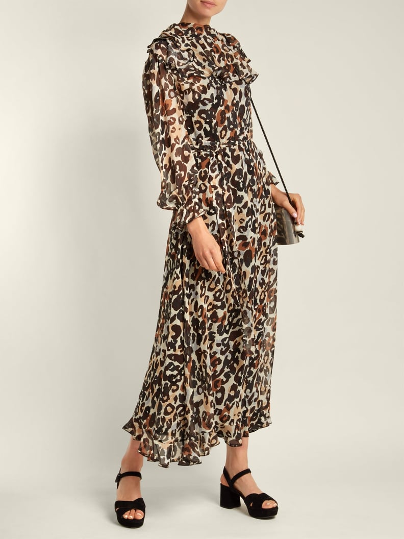 Sonia Rykiel Leopard-Print Silk Maxi Dress