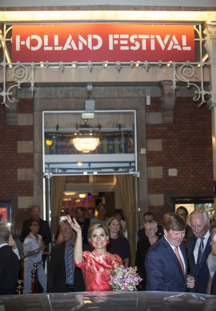 Queen Maxima's Red Natan Dress at Holland Festival 2016