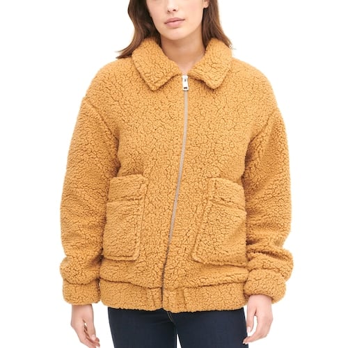 Levi's Oversize Sherpa Bomber Jacket | From Glam to Sporty and Luxe, 28  Winter Coats For $150 or Less | POPSUGAR Fashion Photo 16