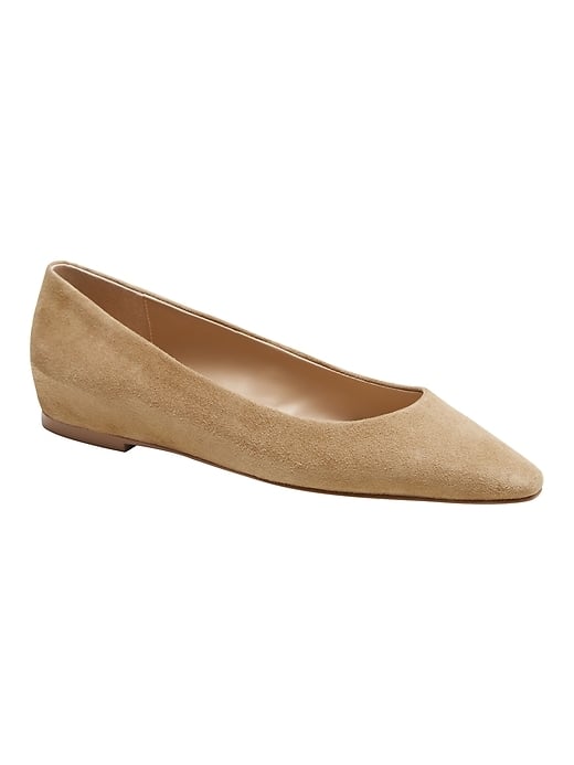 Banana Republic Leather Pointed-Toe Flat