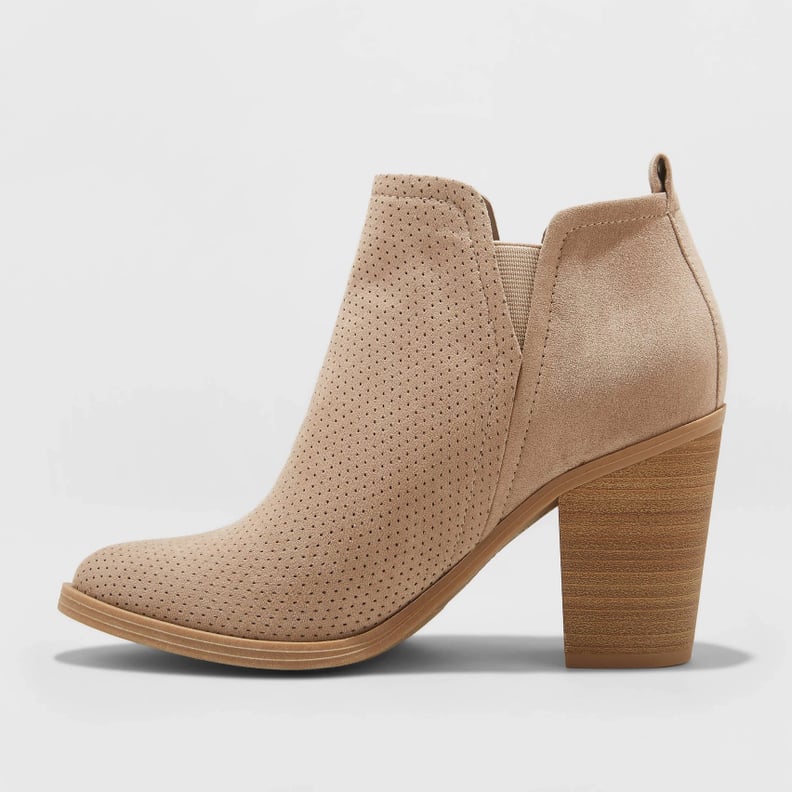 Universal Thread Women's Avalyn Microsuede Laser Cut Booties