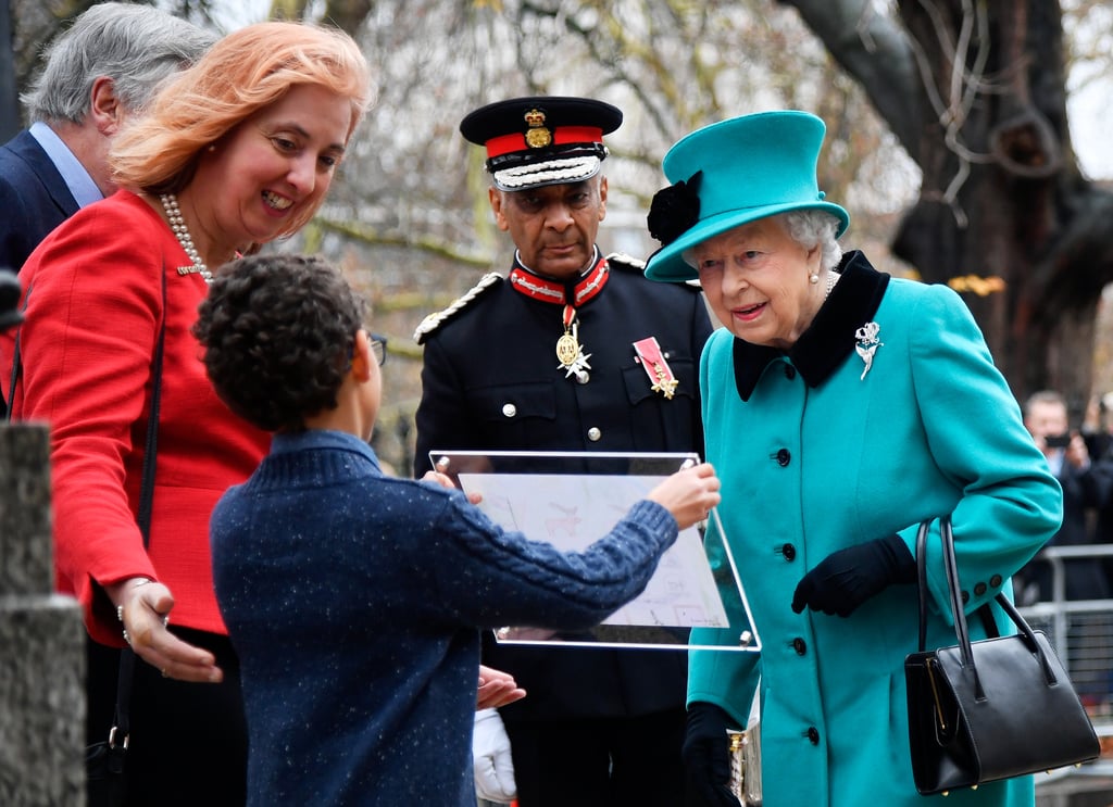 Queen Elizabeth II at Coram Charity in London December 2018