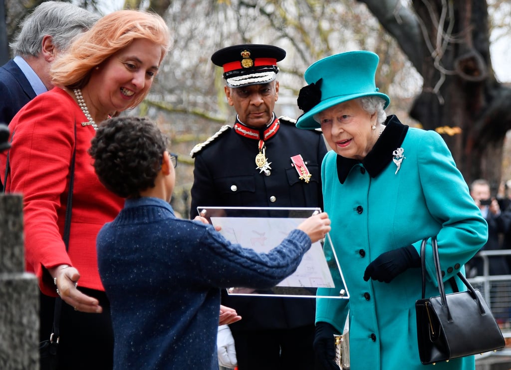 Queen Elizabeth II at Coram Charity in London December 2018