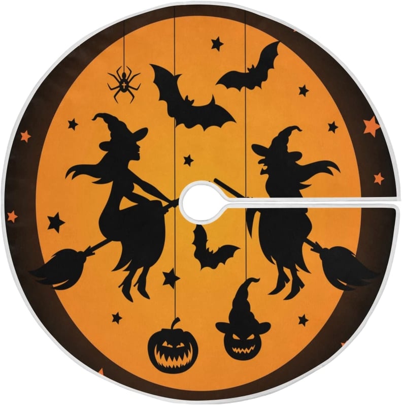 STAYTOP Halloween Witch Suede Tree Skirt