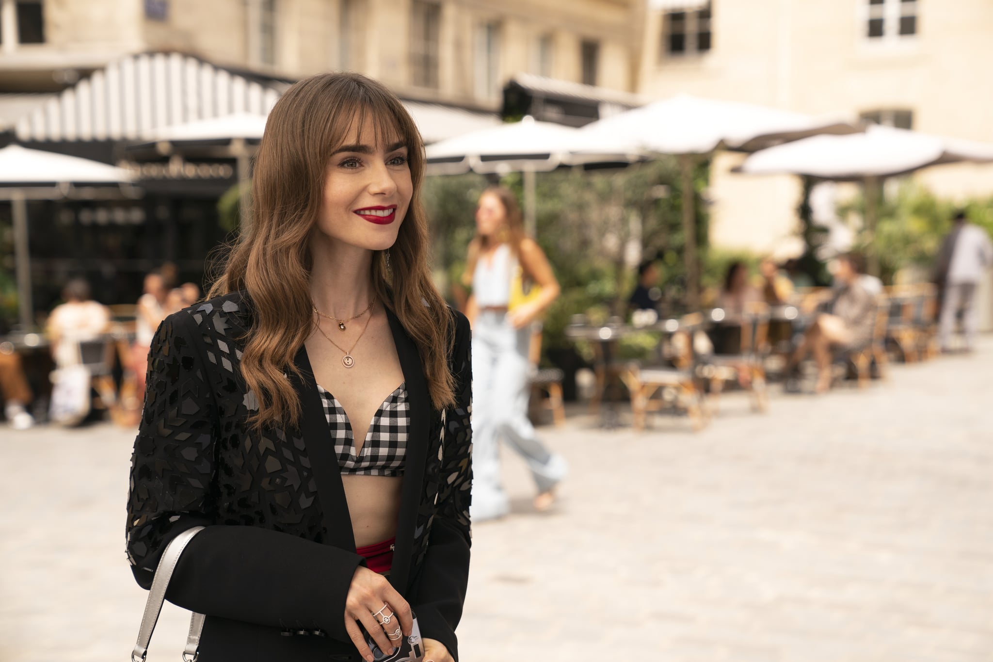 Emily in Paris: Season 1 Episode 3 Emily's Black Quilted Bag