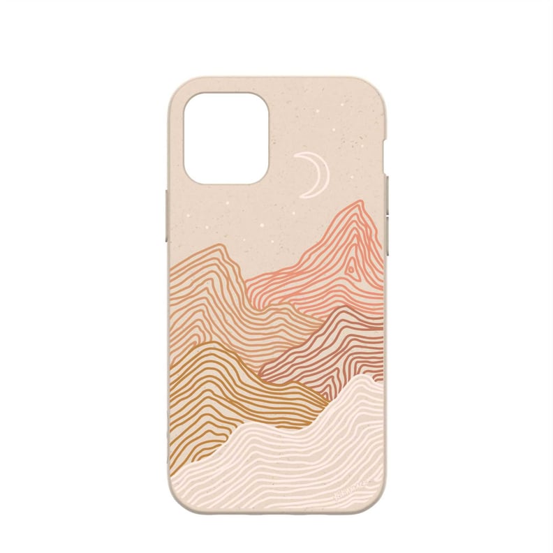 Seashell Pink Peaks Eco-Friendly iPhone Case